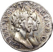 3 Pence - William and Mary 1st busts; incl. Maundy obverse image
