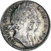 3 Pence - William and Mary 2nd busts; incl. Maundy obverse image