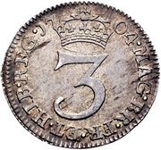 3 Pence - Anne 1st and 2nd busts; incl. Maundy, United Kingdom, 1703-1706 reverse image