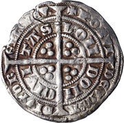 1 Groat - Edward III 4th issue; Pre-treaty period, series E, United Kingdom, 1351-1361 reverse image