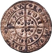 1 Groat - Edward III 4th issue; Pre-treaty period, series G, United Kingdom, 1356-1361 reverse image