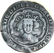 1 Groat - Edward III 4th issue; Treaty period obverse image