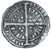 1 Groat - Edward III 4th issue; Treaty period, United Kingdom, 1361-1369 reverse image