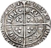 1 Groat - Henry VI Rosette-mascle issue; London mint, United Kingdom, 1430-1431 reverse image
