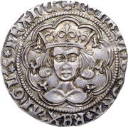 1 Groat - Henry VI Rosette-mascle issue; Calais mint obverse image