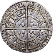 1 Groat - Henry VI Rosette-mascle issue; Calais mint, United Kingdom, 1430-1431 reverse image