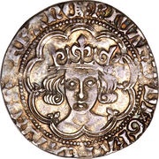 1 Groat - Richard III type 3; sun and rose obverse image