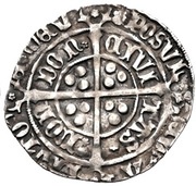 1 Groat - Henry VII facing bust, London mint, United Kingdom, 1493-1498 reverse image
