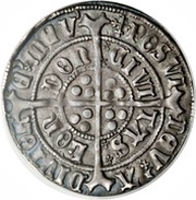 1 Groat - Henry VII facing bust; London mint, United Kingdom, 1502-1505 reverse image