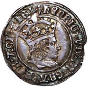 1 Groat - Henry VII profile bust; Regular issue obverse image