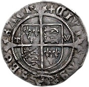 1 Groat - Henry VIII 2nd coinage; Archbishop Wolsey, United Kingdom, 1526-1530 reverse image