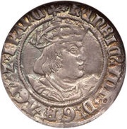 1 Groat - Henry VIII 2nd coinage; Laker bust A3 obverse image