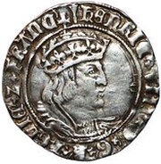 1 Groat - Henry VIII 2nd coinage; Laker bust D obverse image