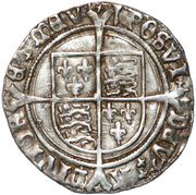 1 Groat - Henry VIII 2nd coinage; Laker bust D, United Kingdom, 1526-1544 reverse image