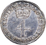 4 Pence - William and Mary incl. Maundy, United Kingdom, 1689-1694 reverse image