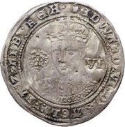 6 Pence - Edward VI 3rd period; fine silver, London mint obverse image