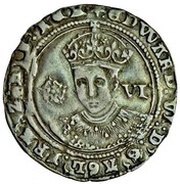 6 Pence - Edward VI 3rd period; fine silver, York mint obverse image