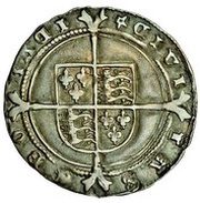6 Pence - Edward VI 3rd period; fine silver, York mint, United Kingdom, 1552-1553 reverse image