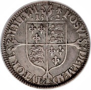 6 Pence - Elizabeth I Milled issue; Large rose, United Kingdom, 1561-1562 reverse image