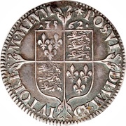 6 Pence - Elizabeth I Milled issue; Large rose, United Kingdom, 1562 reverse image