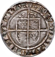 6 Pence - Elizabeth I 3rd and 4th issues; larger bust, United Kingdom, 1573-1577 reverse image