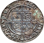 6 Pence - Elizabeth I 6th issue; 3rd type, United Kingdom, 1589-1600 reverse image