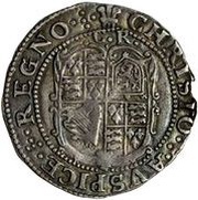 6 Pence - Charles I 3rd bust; group C, United Kingdom, 1630-1631 reverse image