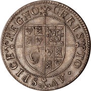 6 Pence - Charles I 1st milled Briot's issue, United Kingdom, 1631-1632 reverse image
