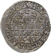 6 Pence - Charles I Oxford mint, United Kingdom, 1643 reverse image
