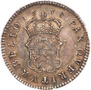 6 Pence - Oliver Cromwell, United Kingdom, 1658 reverse image