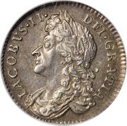 6 Pence - James II obverse image
