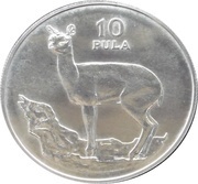 10 Pula Klipspringer, Botswana, 1978 reverse image