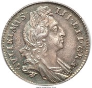 6 Pence - William III 1st bust obverse image