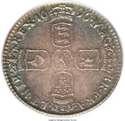 6 Pence - William III 1st bust, United Kingdom, 1695-1697 reverse image