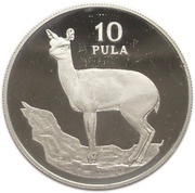 10 Pula Klipspringer, Botswana, 1978 reverse image