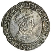 1 Shilling - Edward VI 2nd period; 1st issue obverse image