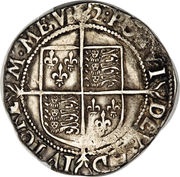 1 Shilling - Elizabeth I 7th issue, United Kingdom, 1601-1602 reverse image