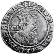 1 Shilling - James I 3rd issue; 6th bust obverse image
