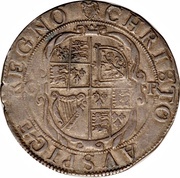 1 Shilling - Charles I Group D; 4th bust, United Kingdom, 1632-1634 reverse image