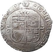 1 Shilling - Charles I Group F; 6th bust, United Kingdom, 1643-1646 reverse image
