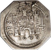 1 Shilling - Charles I Pontefract siege coinage, United Kingdom, 1648 reverse image