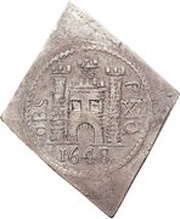 1 Shilling - Charles I Pontefract siege coinage, United Kingdom, 1648 reverse image