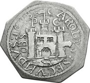 1 Shilling - Charles II Pontefract siege coinage, United Kingdom, 1648 reverse image