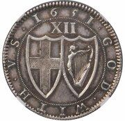 1 Shilling - Commonwealth of England Pattern, United Kingdom, 1651 reverse image