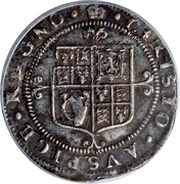 1 Shilling - Charles II 3rd hammered issue, United Kingdom, 1660-1662 reverse image