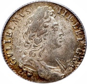 1 Shilling - William III 1st bust obverse image