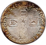 1 Shilling - William III 1st bust, United Kingdom, 1695-1697 reverse image