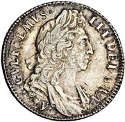 1 Shilling - William III 1st bust; York mint obverse image