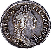 1 Shilling - William III 1st bust; York mint obverse image