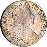 1 Shilling - William III 5th bust obverse image